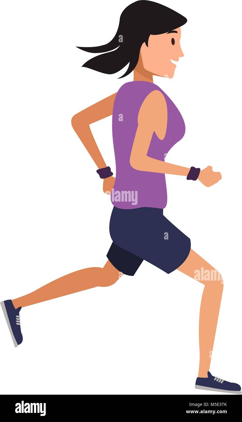 Fitness woman running Stock Vector Image & Art - Alamy