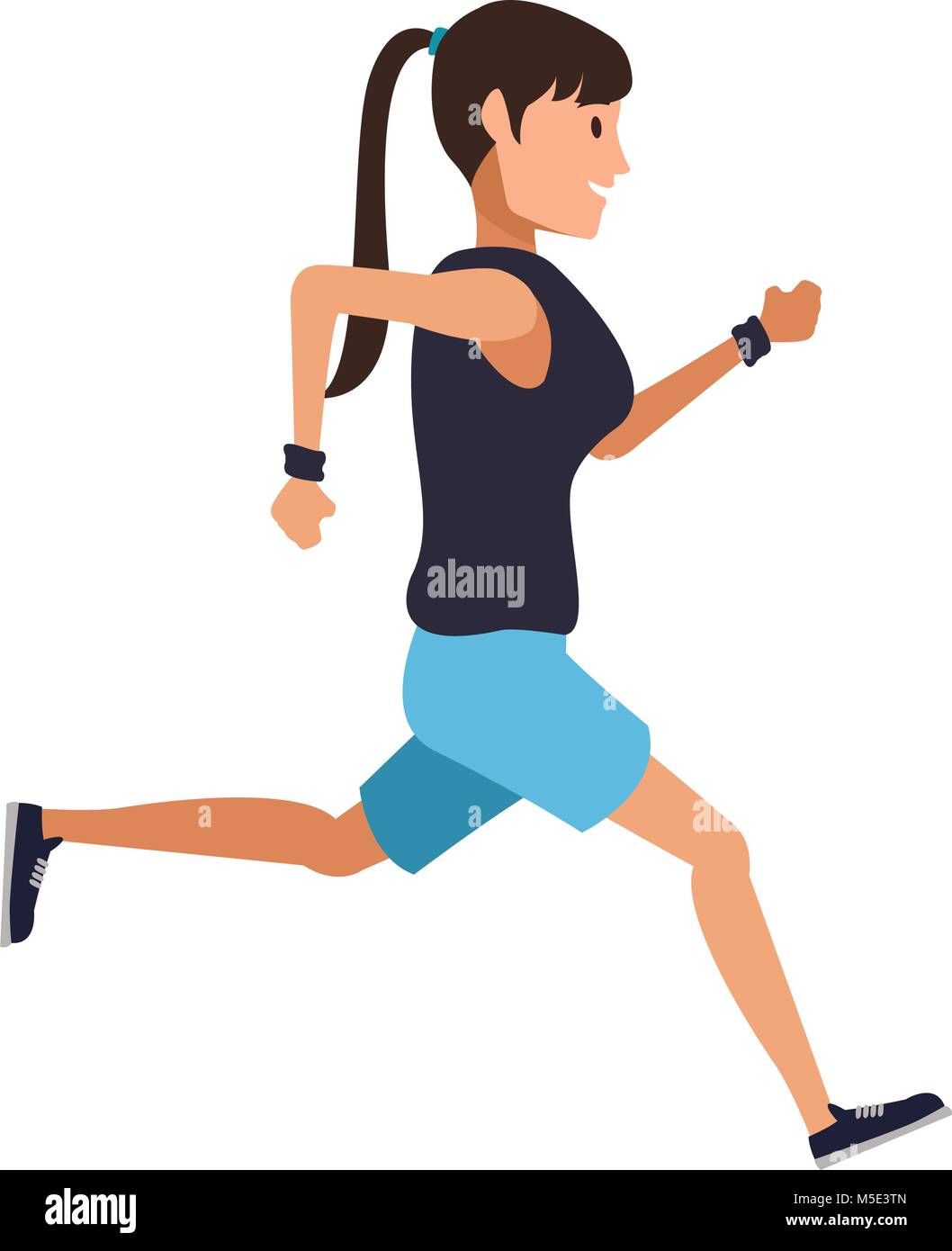 Fitness woman running Stock Vector Image & Art - Alamy