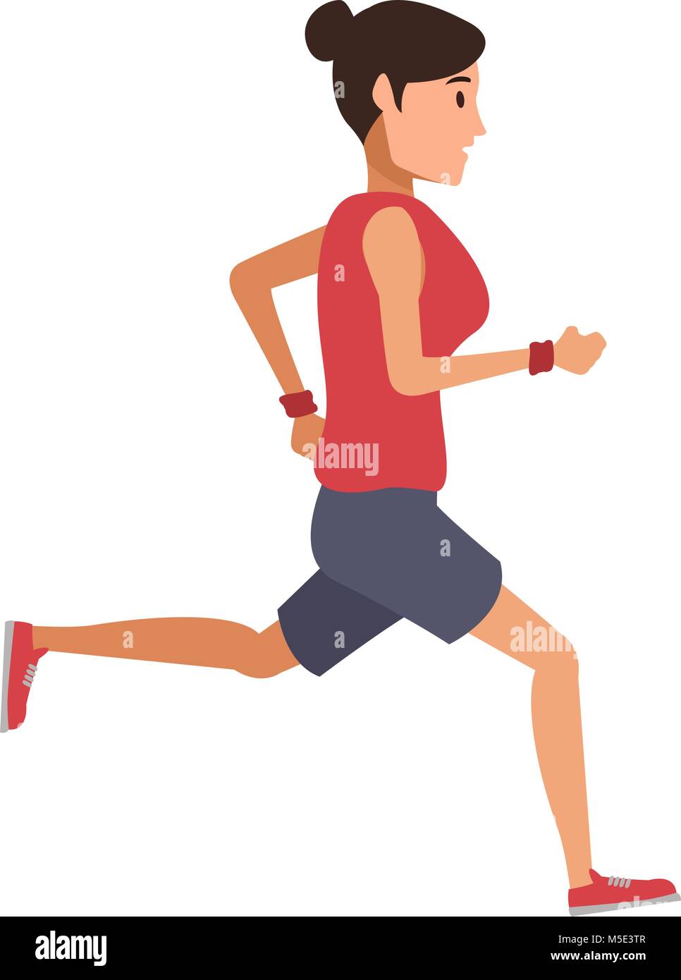 Fitness woman running Stock Vector Image & Art - Alamy