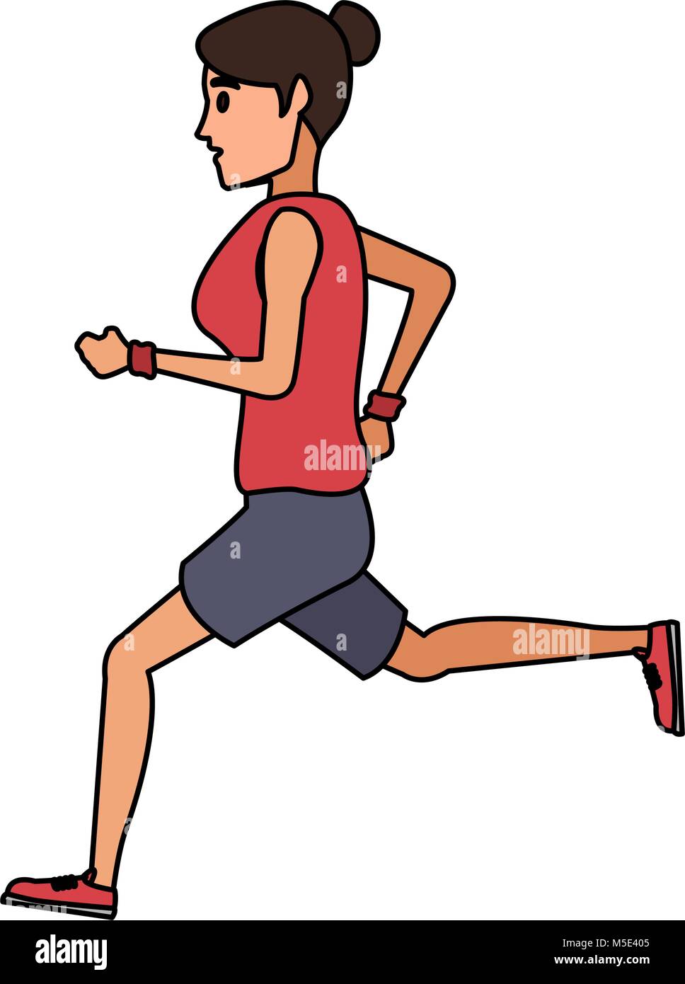 Fitness woman running Stock Vector Image & Art - Alamy