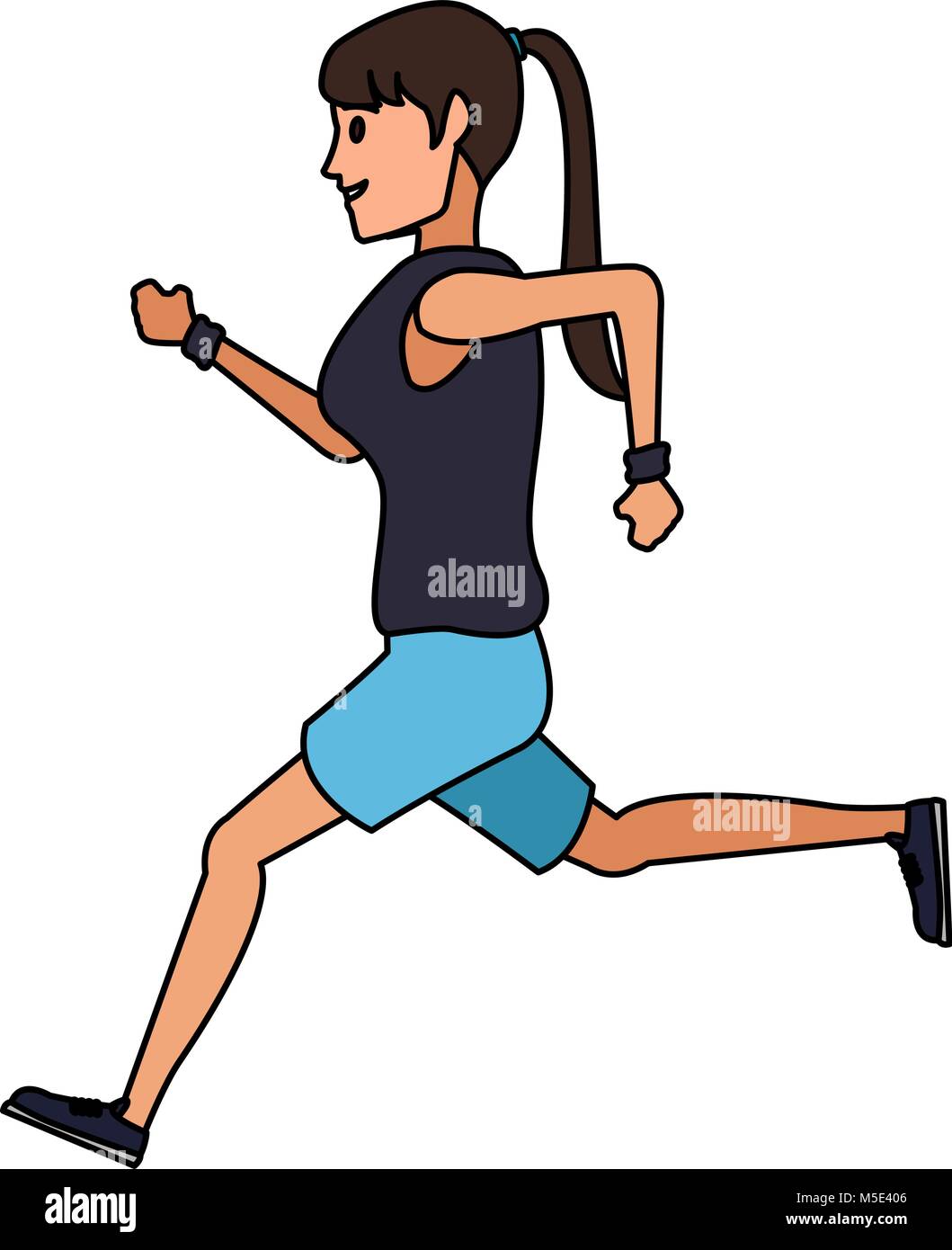Fitness woman running Stock Vector Image & Art - Alamy