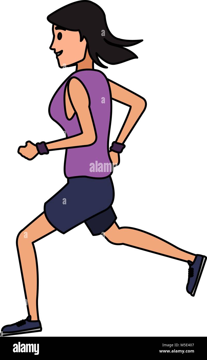 Fitness woman running Stock Vector Image & Art - Alamy