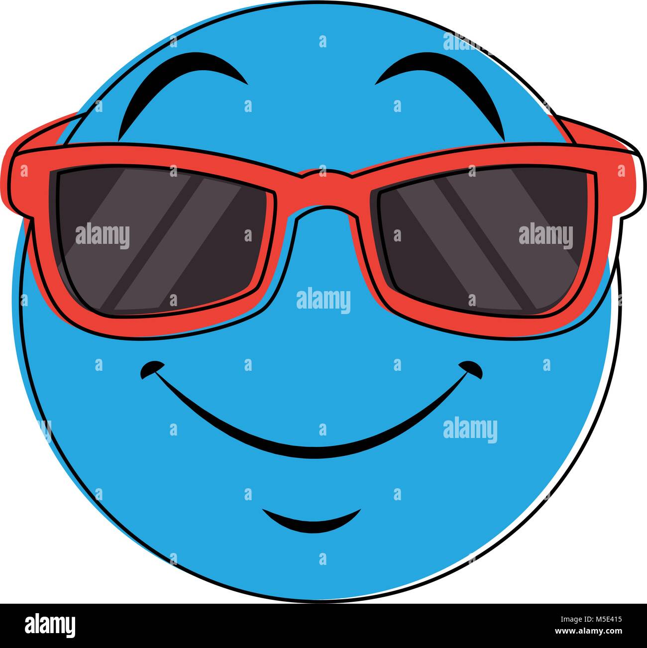Emoji with sunglasses Stock Vector Image & Art Alamy