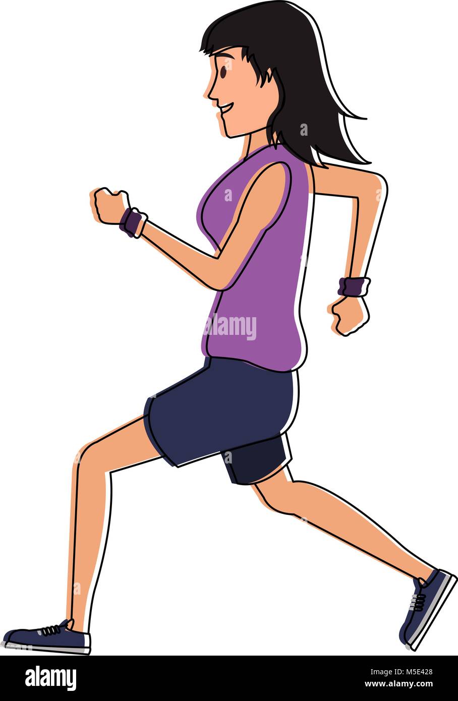 Fitness woman running Stock Vector Image & Art - Alamy