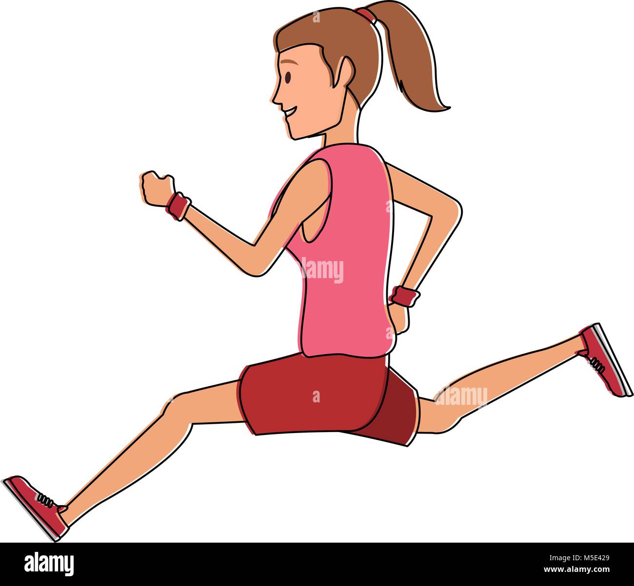Fitness woman running Stock Vector Image & Art - Alamy