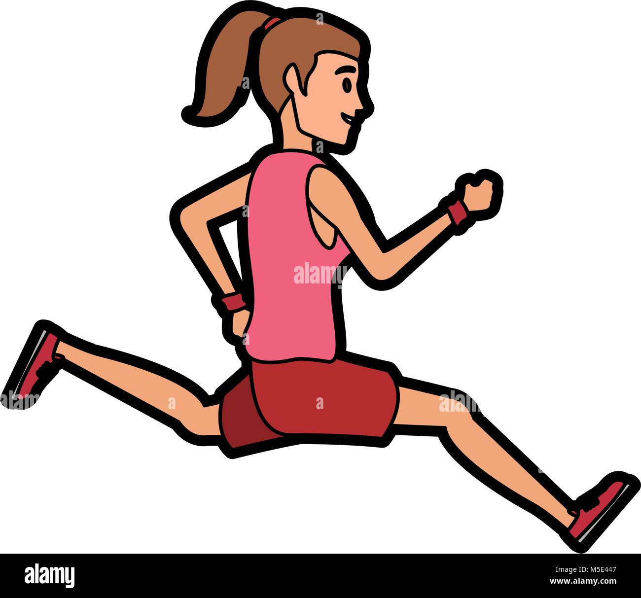 Fitness woman running Stock Vector Image & Art - Alamy