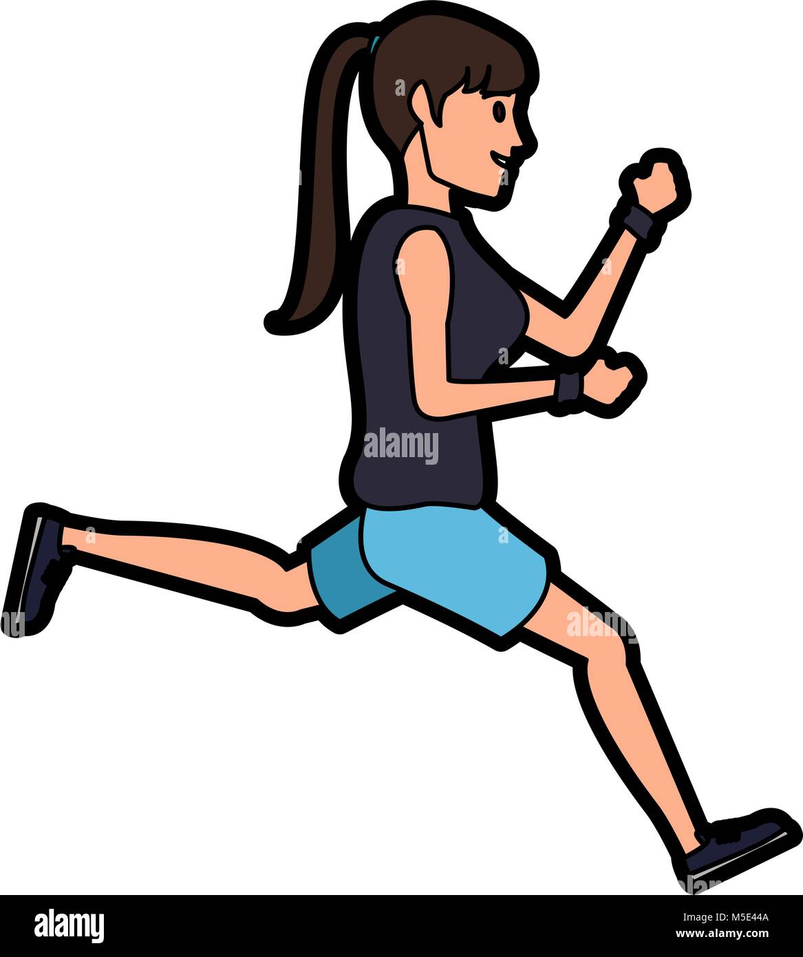 Fitness woman running Stock Vector Image & Art - Alamy