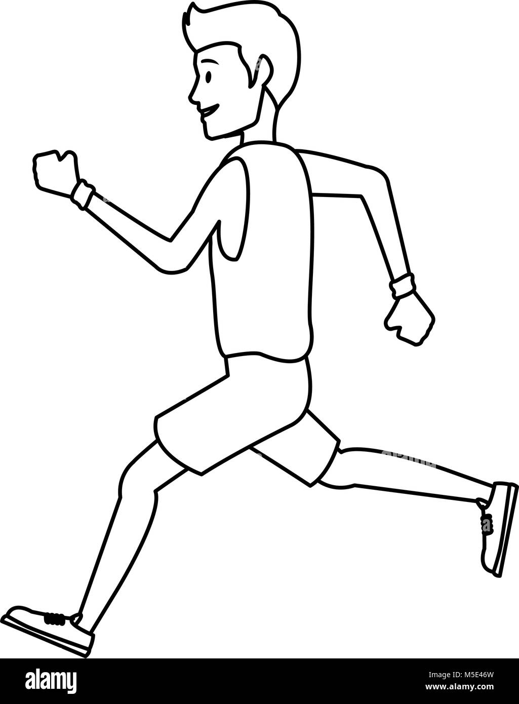 Man running cartoon hi-res stock photography and images - Alamy