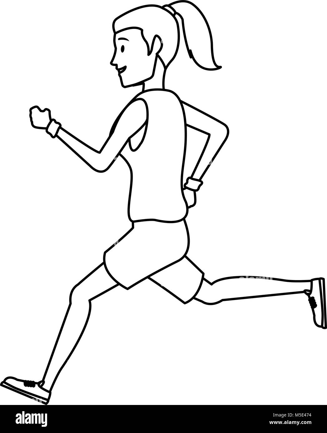Fitness woman running Stock Vector Image & Art - Alamy