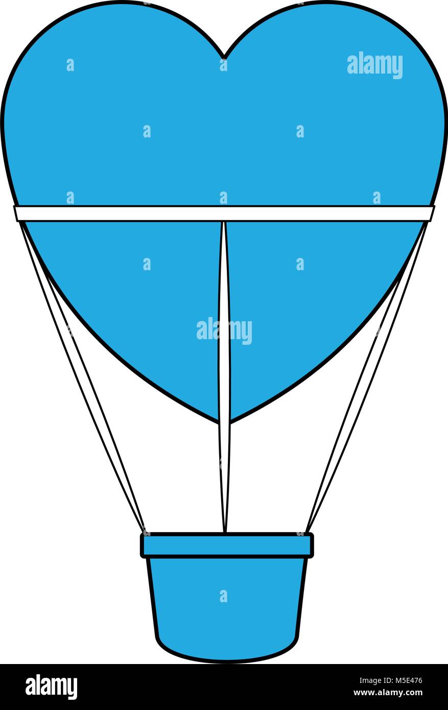 Hot air balloon heart shaped Stock Vector Image & Art - Alamy