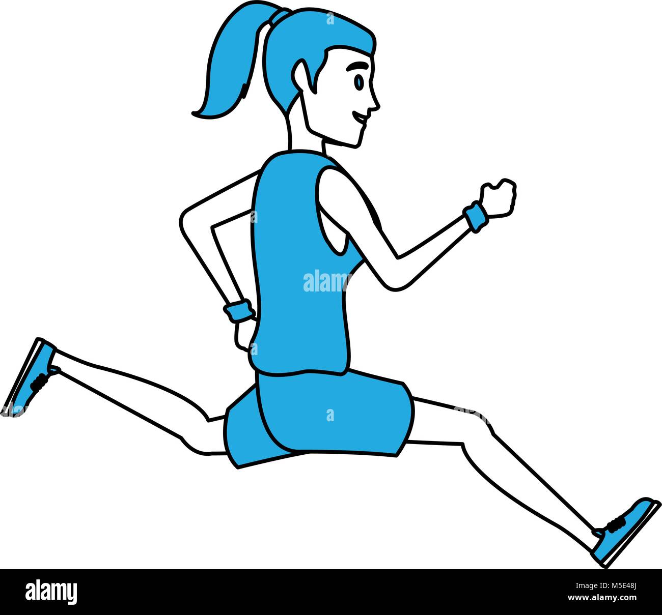 Fitness woman running Stock Vector Image & Art - Alamy
