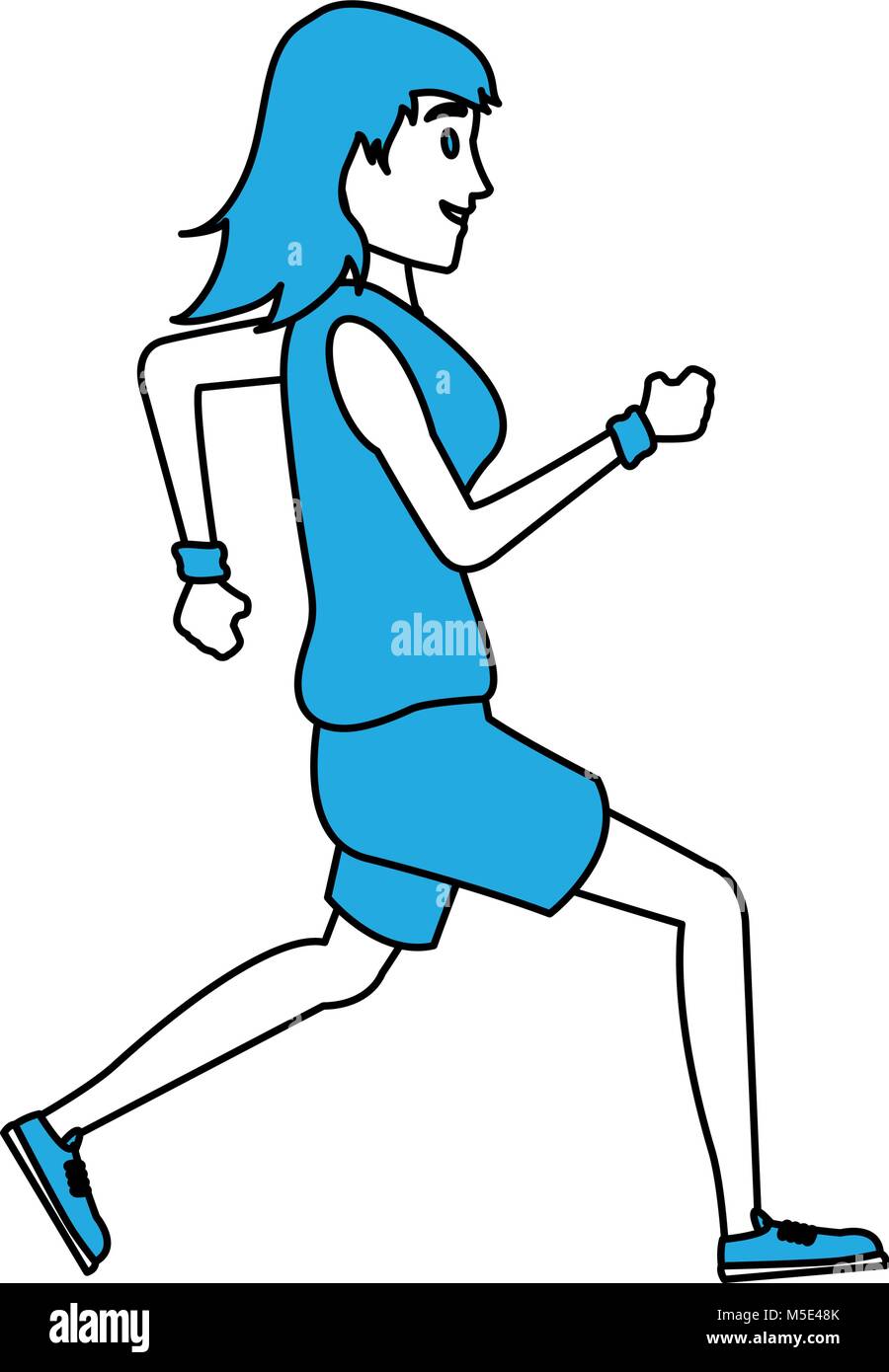 Fitness woman running Stock Vector Image & Art - Alamy