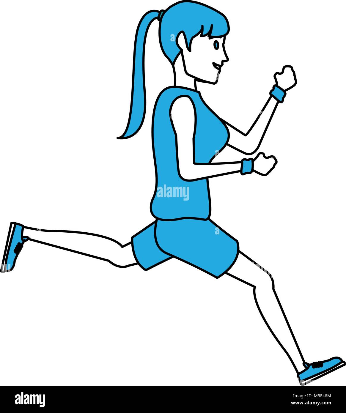 Fitness woman running Stock Vector Image & Art - Alamy