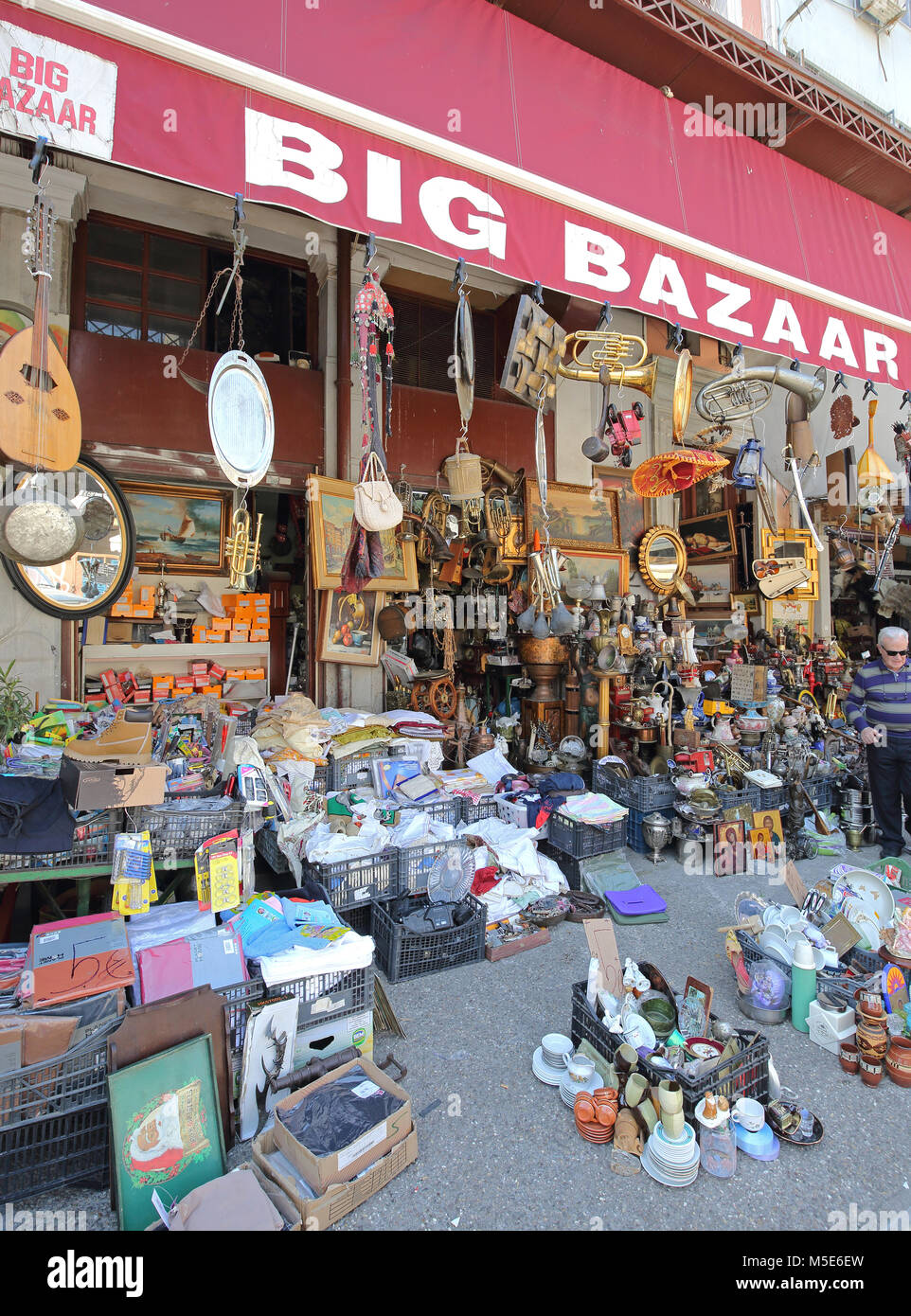 ATHENS, GREECE MAY 05, 2015 Big Bazaar Antiques Store Second Hand