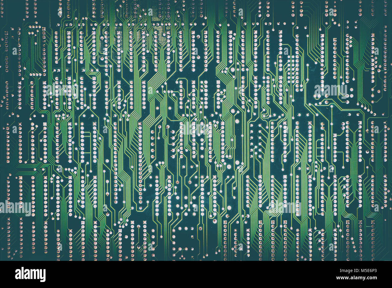 Backside of the green circuit Board Stock Photo - Alamy