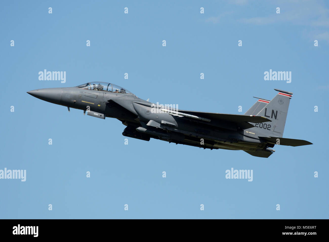 McDonnell Douglas F-15E Strike Eagle, 01-2002, 48th Fighter Wing, 494 Fighter Squadron, USAFE, based and seen at RAF Lakenheath, Suffolk Stock Photo