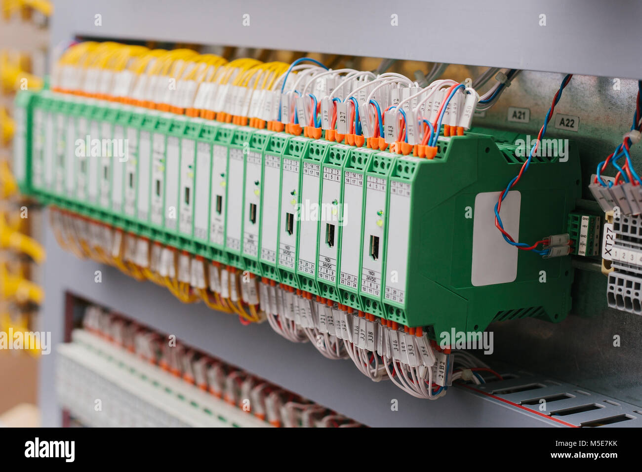 Automated process control systems, power supplies, controller. High-precision equipment for use in the power industry. Stock Photo