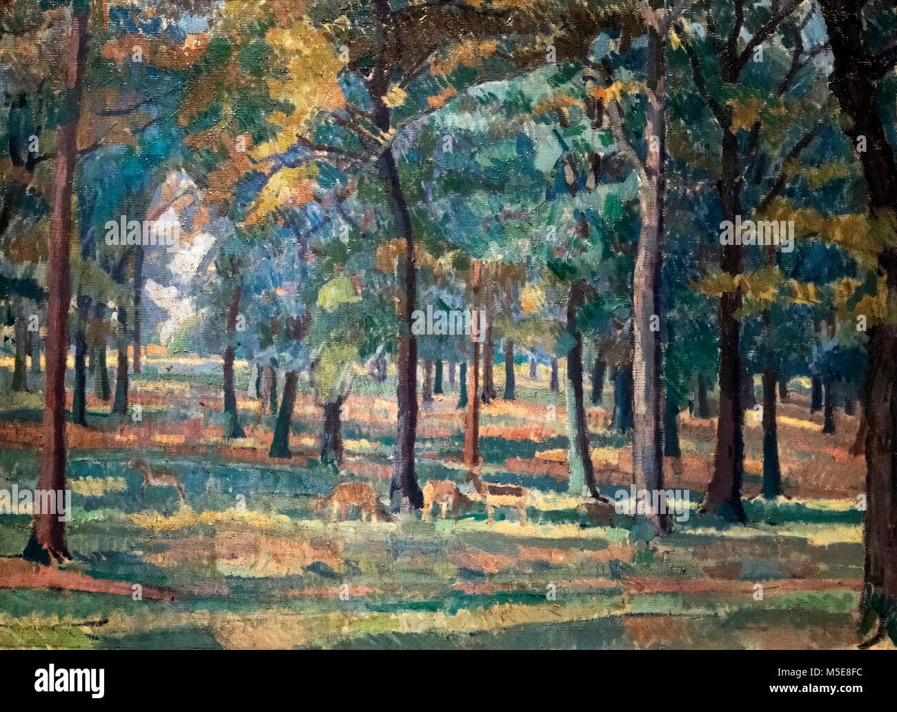 Spencer Gore. Painting entitled 'Richmond Park' by Spencer Frederick Gore (1878-1914), oil on canvas, 1914 Stock Photo