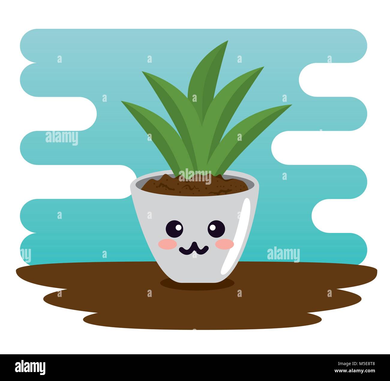 cute plant in pot kawaii character Stock Vector Image & Art - Alamy