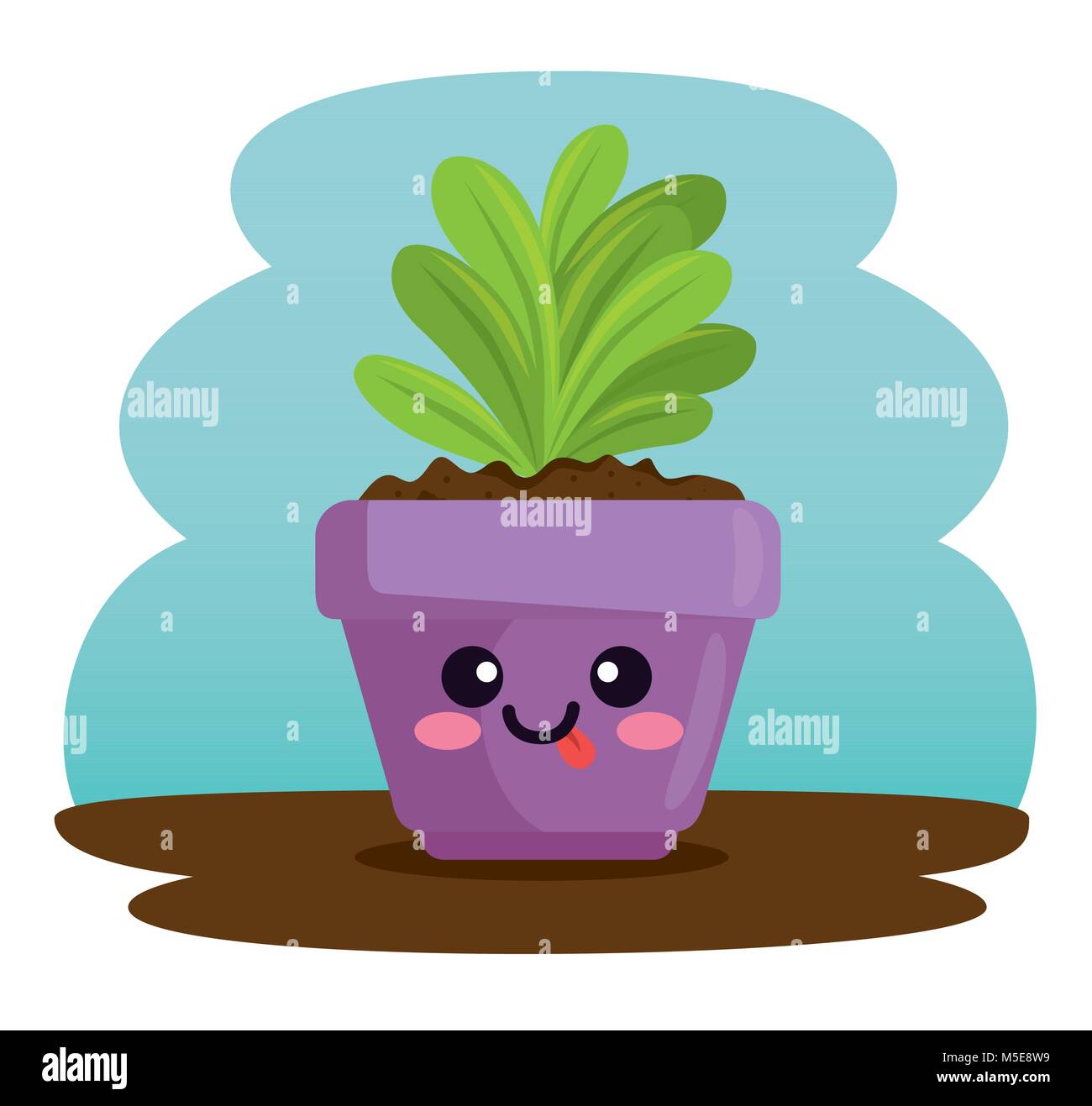 cute plant in pot kawaii character Stock Vector Image & Art - Alamy
