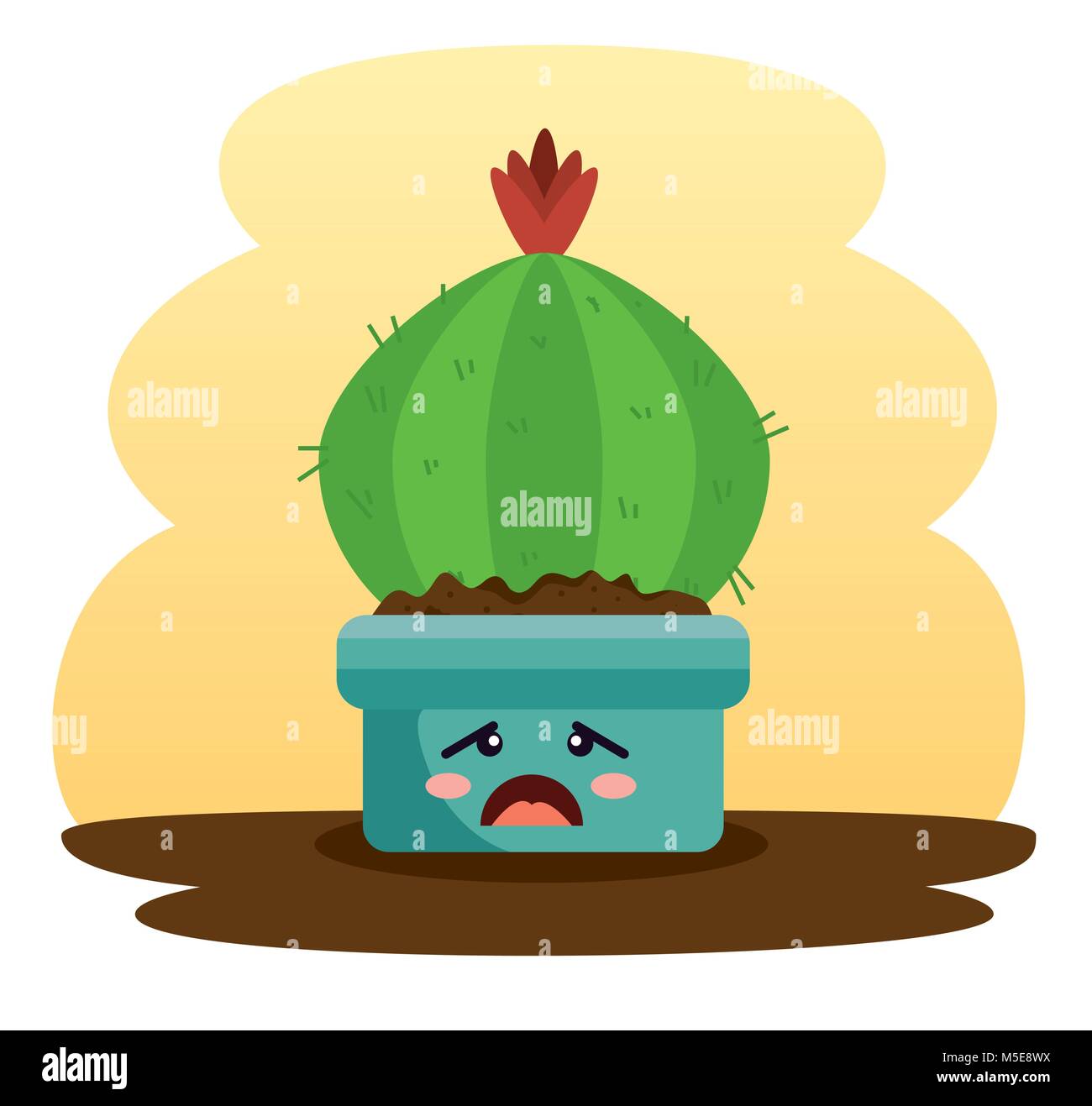 cute plant in pot kawaii character Stock Vector Image & Art - Alamy
