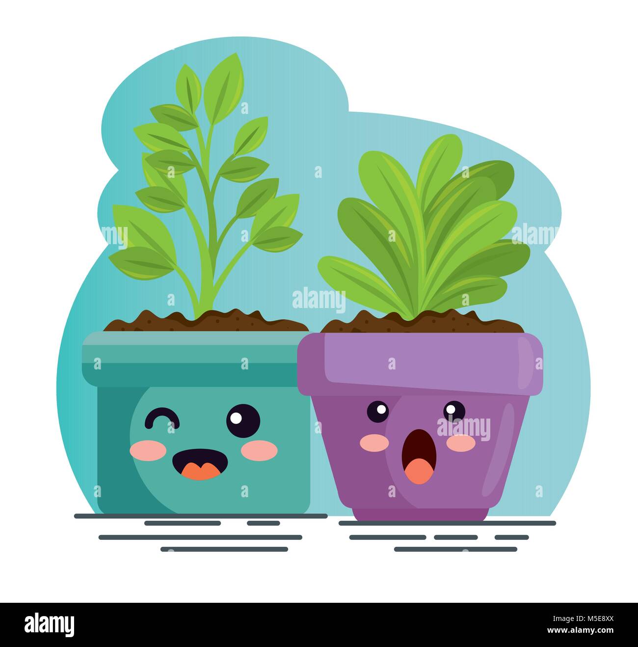 cute plant in pot kawaii character Stock Vector Image & Art - Alamy