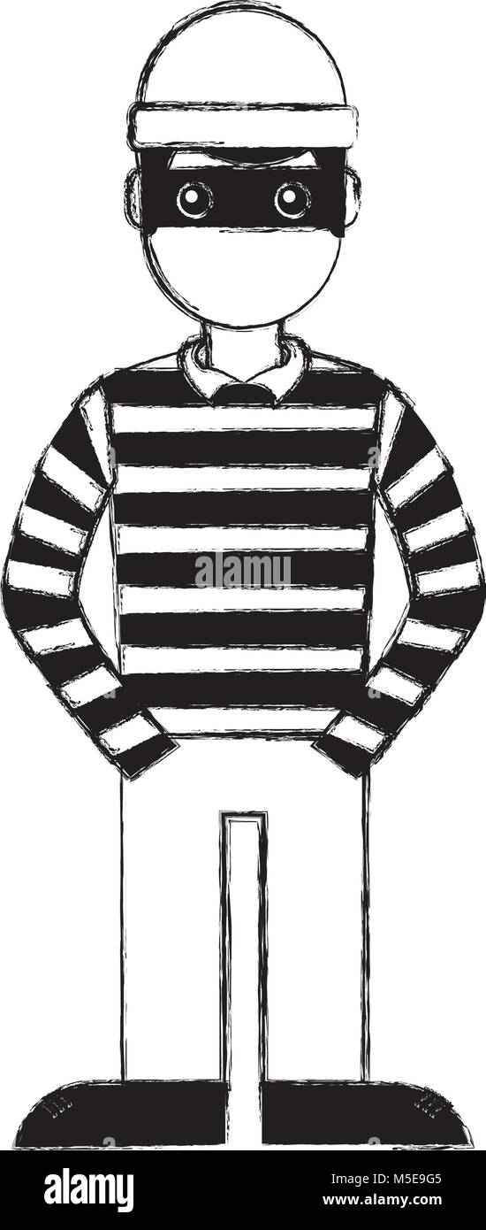 Black and white 2025 striped shirt character