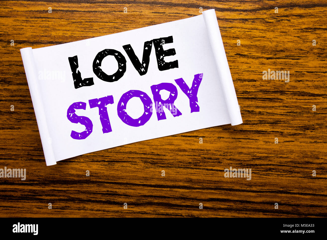 Word, writing Love Story. Business concept for Loving Someone Heart written  on sticky note paper on wooden wood structure visible background Stock  Photo - Alamy