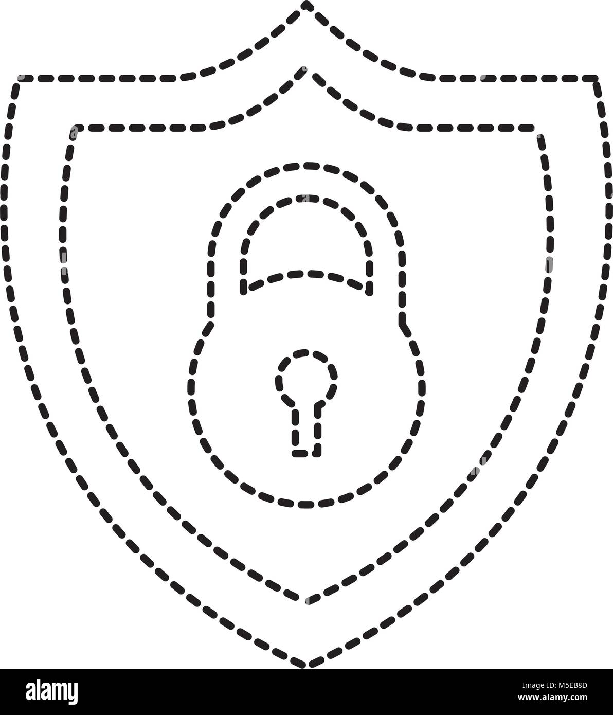 shield protection padlock secure data Stock Vector Image & Art - Alamy