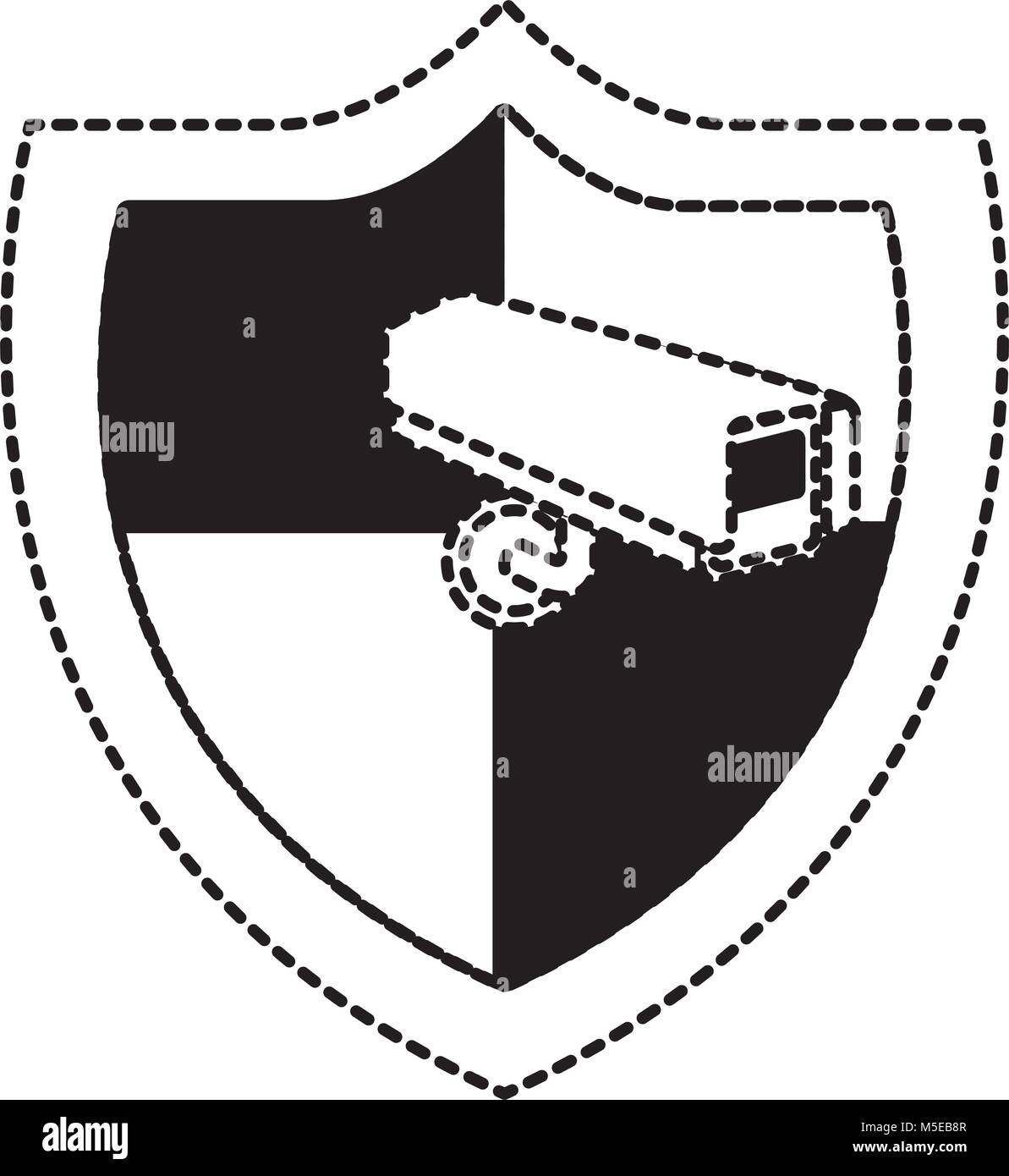 shield protection surveillance camera data system Stock Vector Image ...