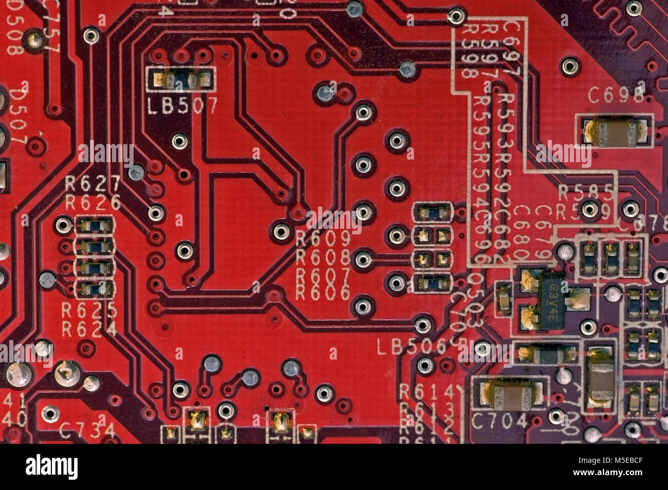 Closeup of an electronic circuit board Stock Photo Alamy