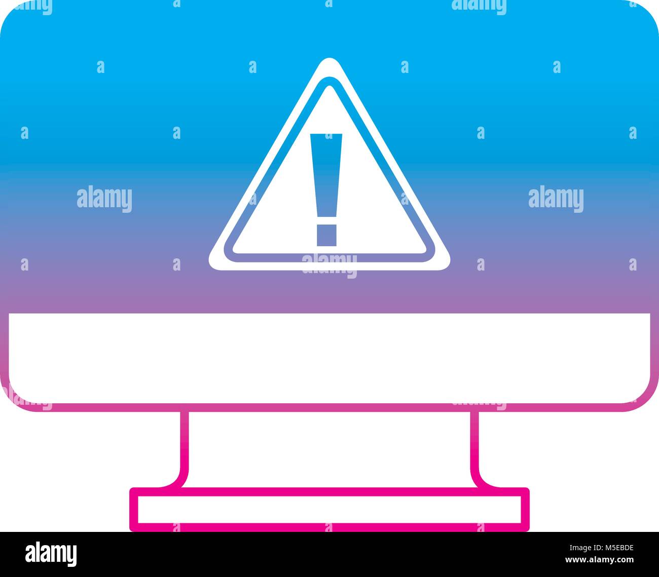 screen computer sign warning alert virus Stock Vector Image & Art - Alamy