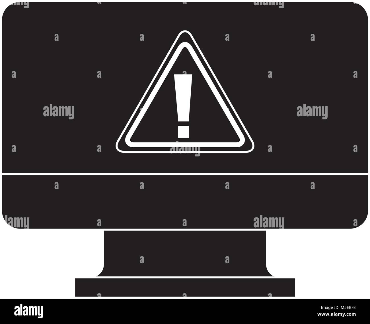 screen computer sign warning alert virus Stock Vector Image & Art - Alamy
