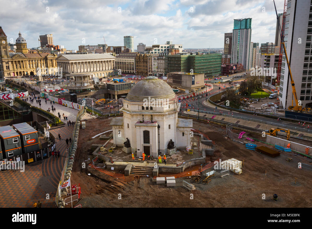 View of the redevelopment of Birmingham city centre UK Stock Photo