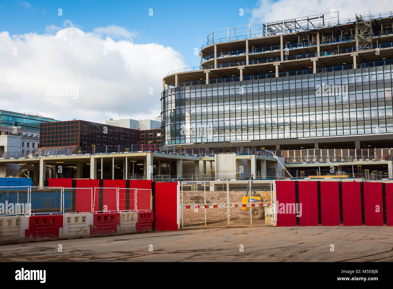 View of a building site, Birmingham UK redevelopment Stock Photo