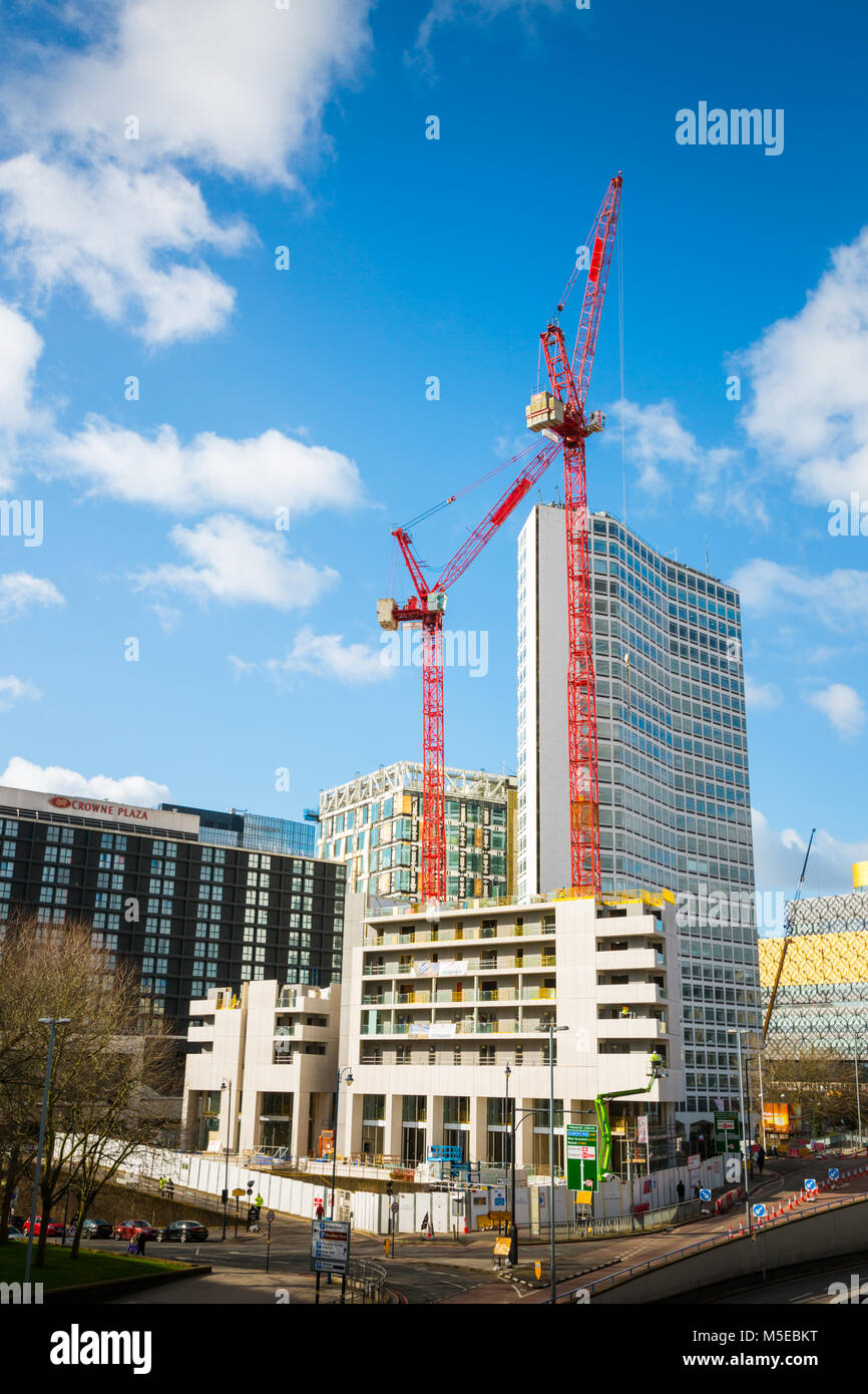 View of Birmingham city centre redevelopment, UK Stock Photo