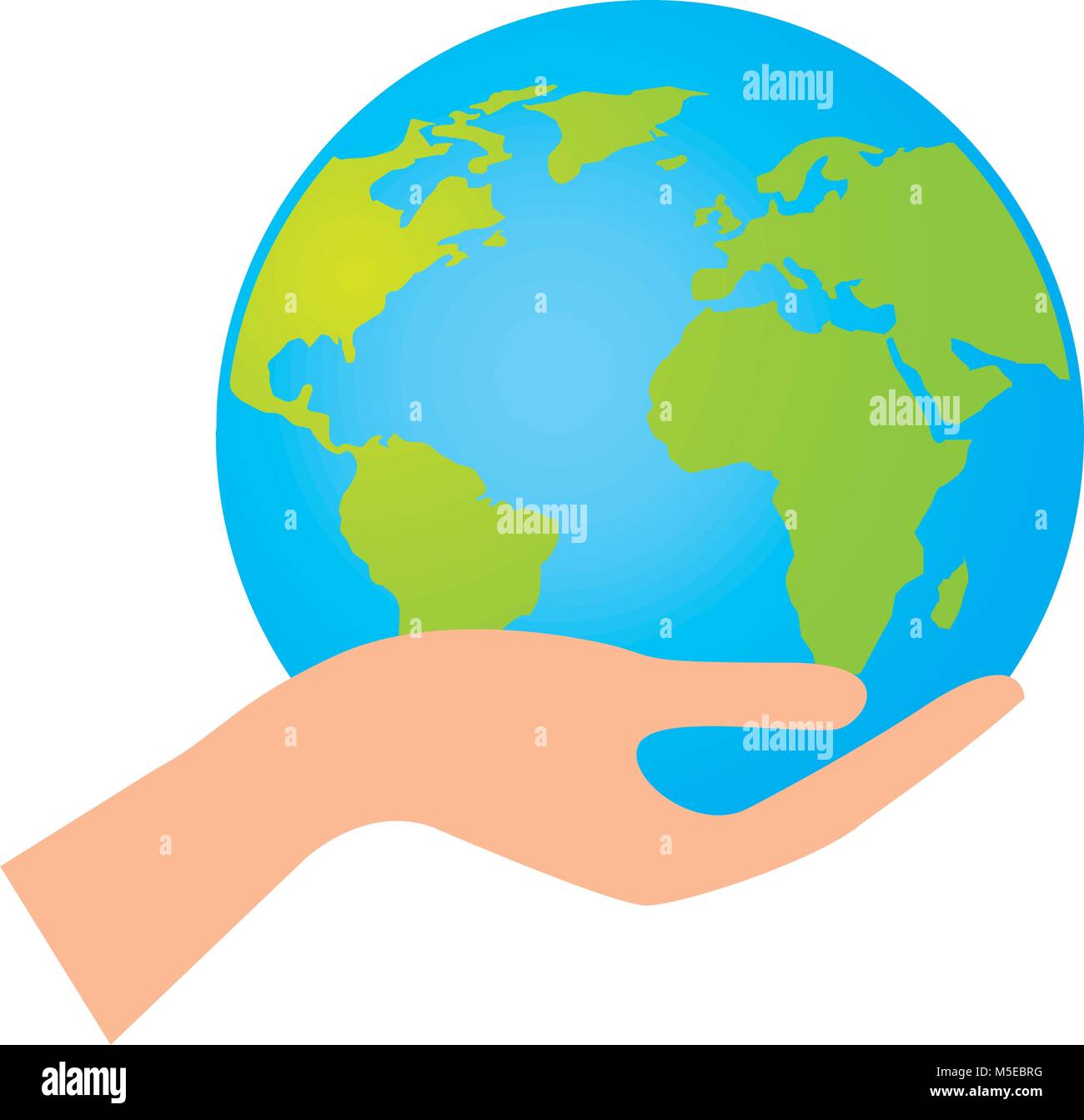 human hand holding earth globe world Stock Vector Image & Art - Alamy