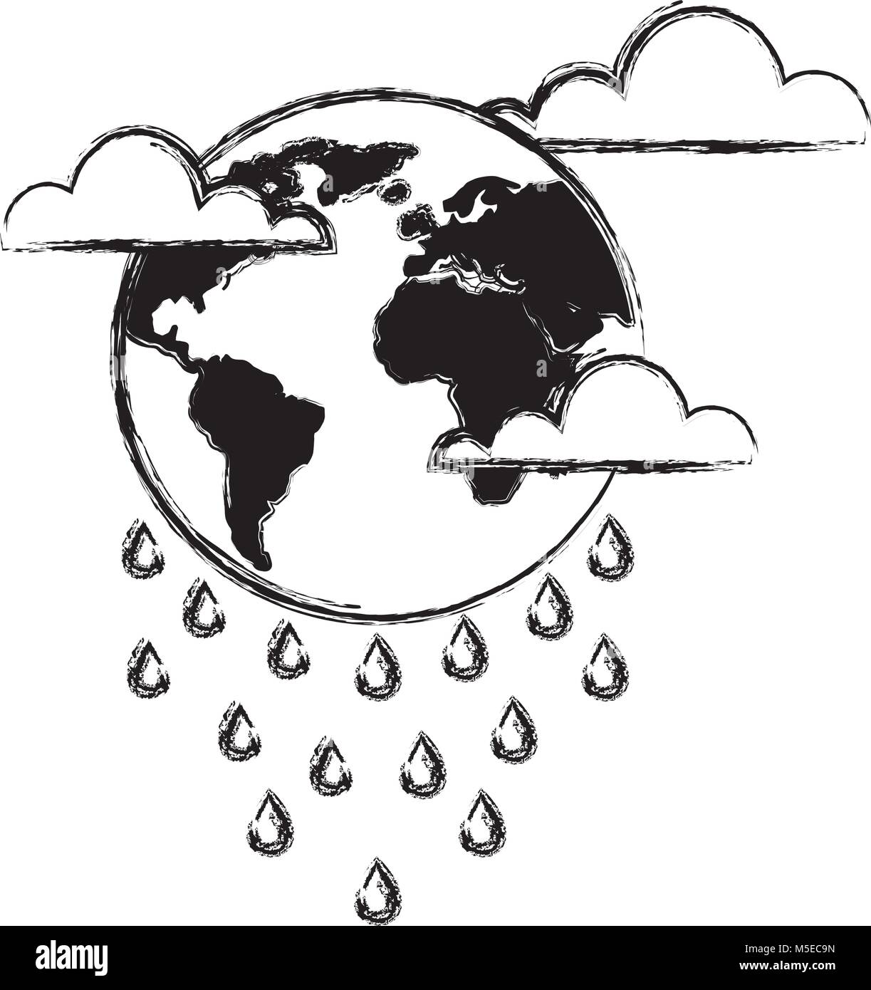 globe planet world cloud rain storm Stock Vector Image & Art - Alamy