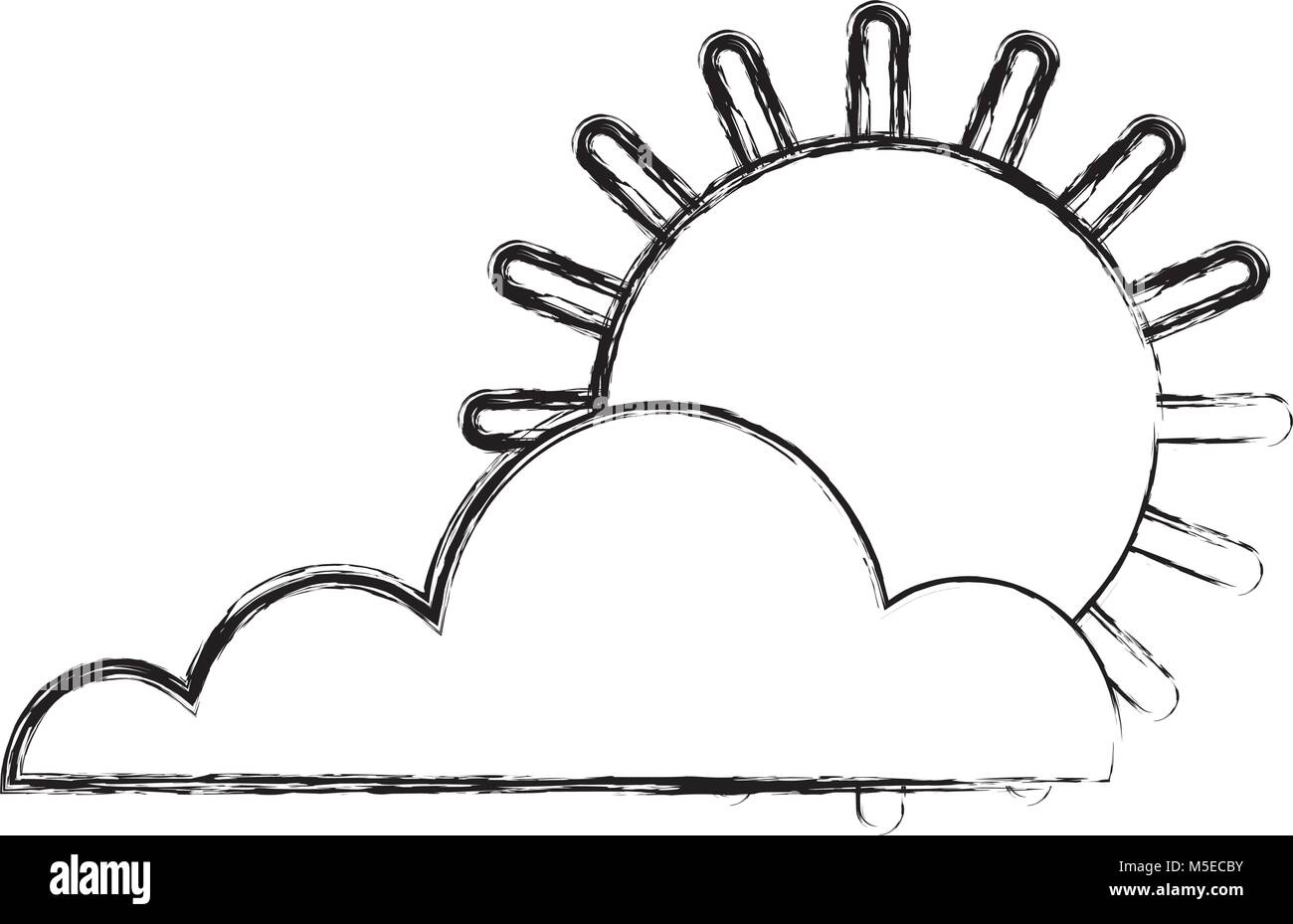 sun cloud weather summer hot forecast Stock Vector Image & Art Alamy