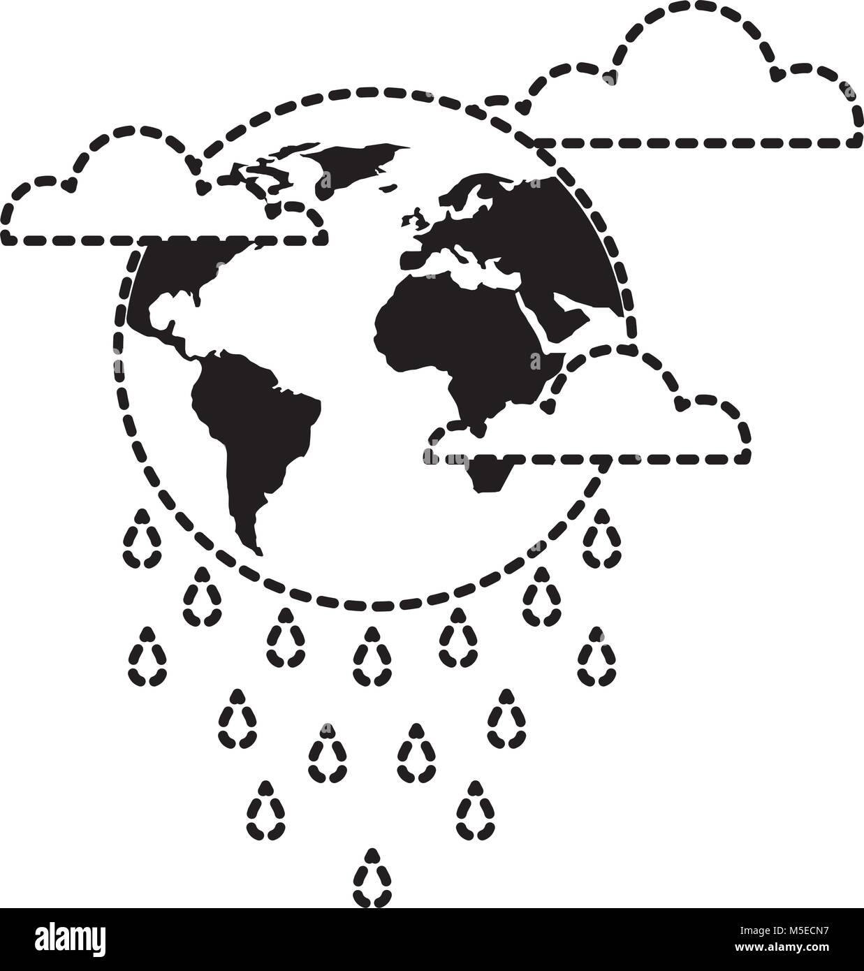 globe planet world cloud rain storm Stock Vector Image & Art - Alamy