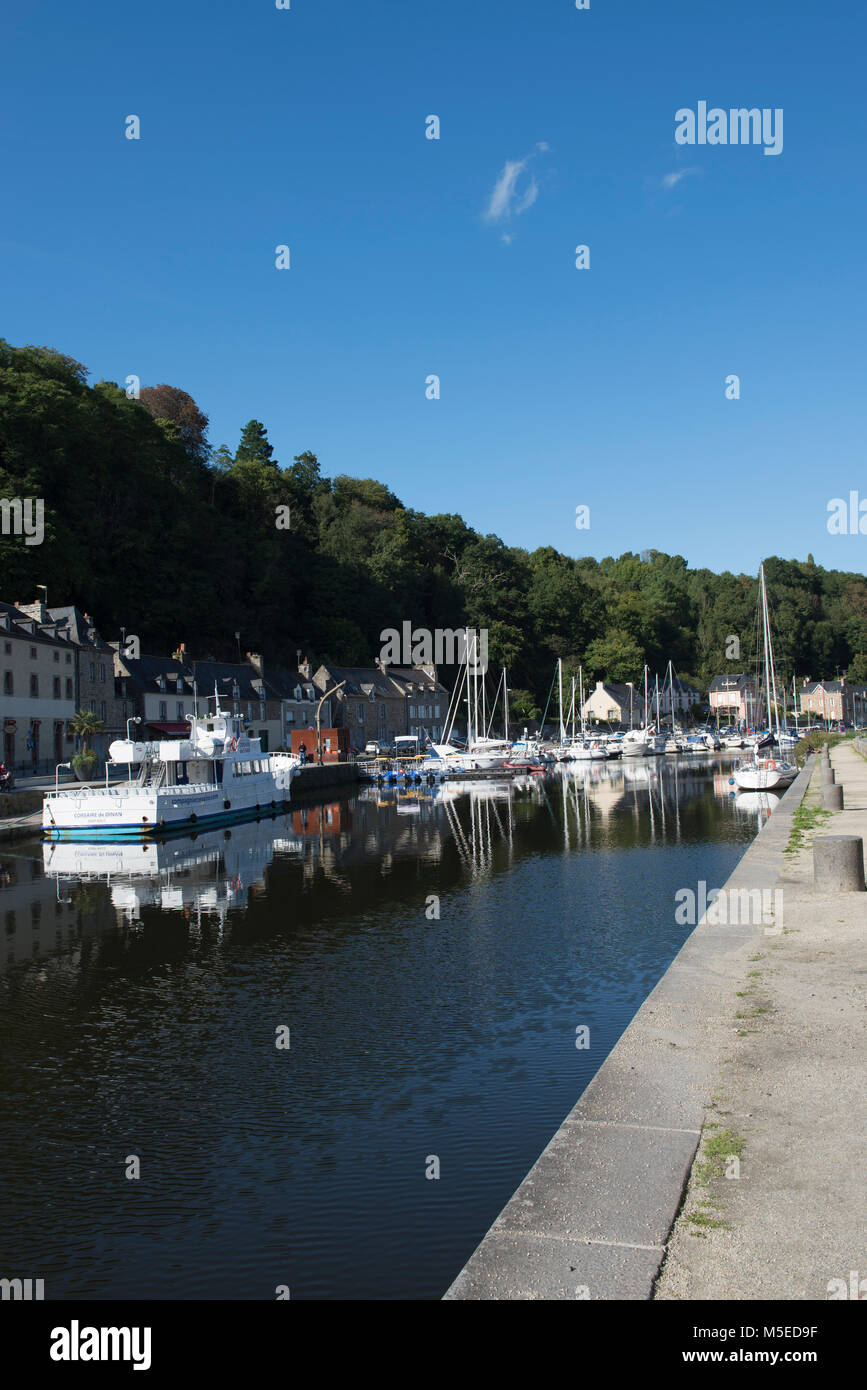 Dinant Port The Port of Dinan on the Rance in Brittany, France. The Harbour was a ...