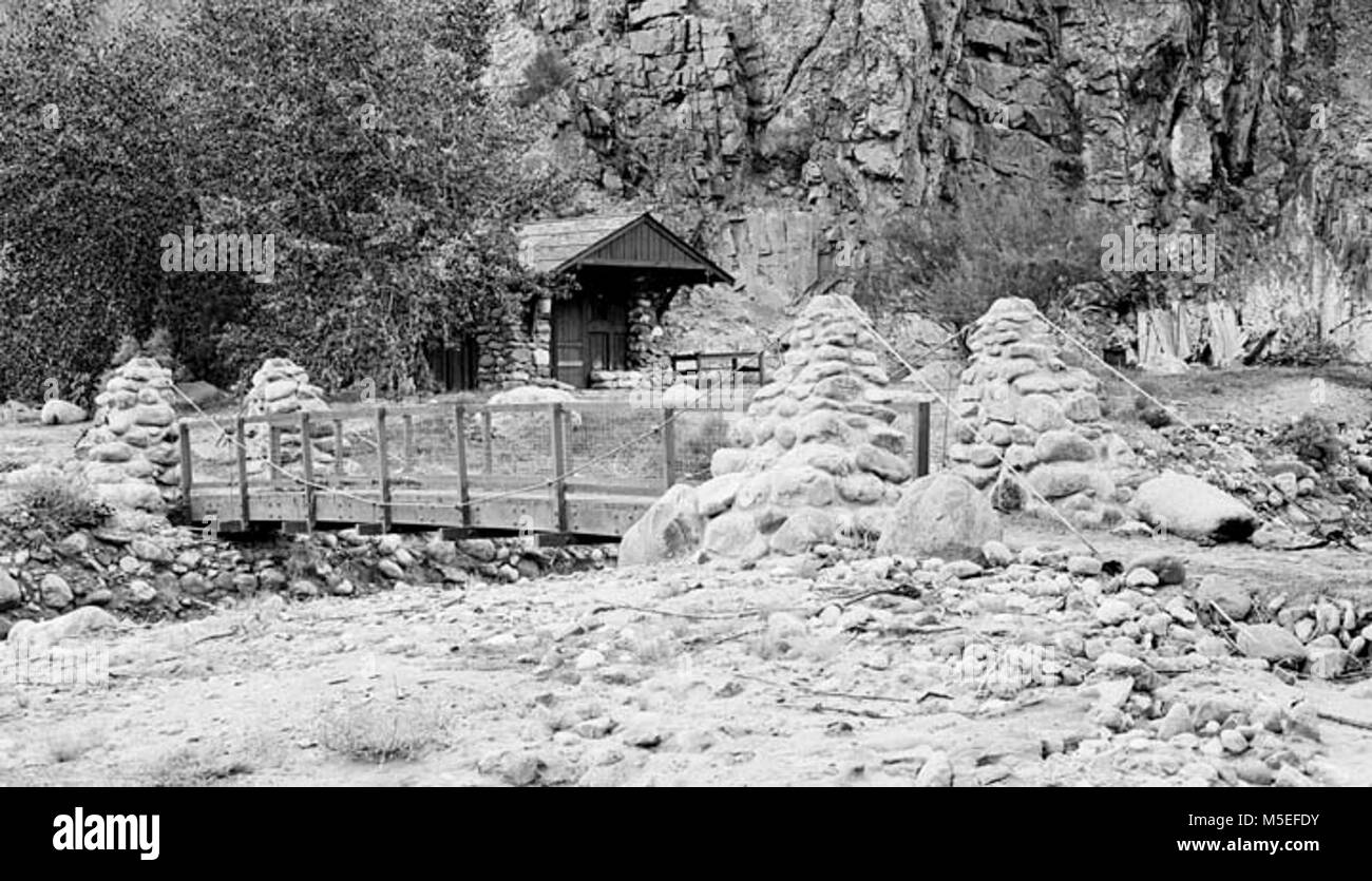 Grand Canyon Historic- Bright Angel Creek Bridge FOOT BRIDGE ACROSS ...