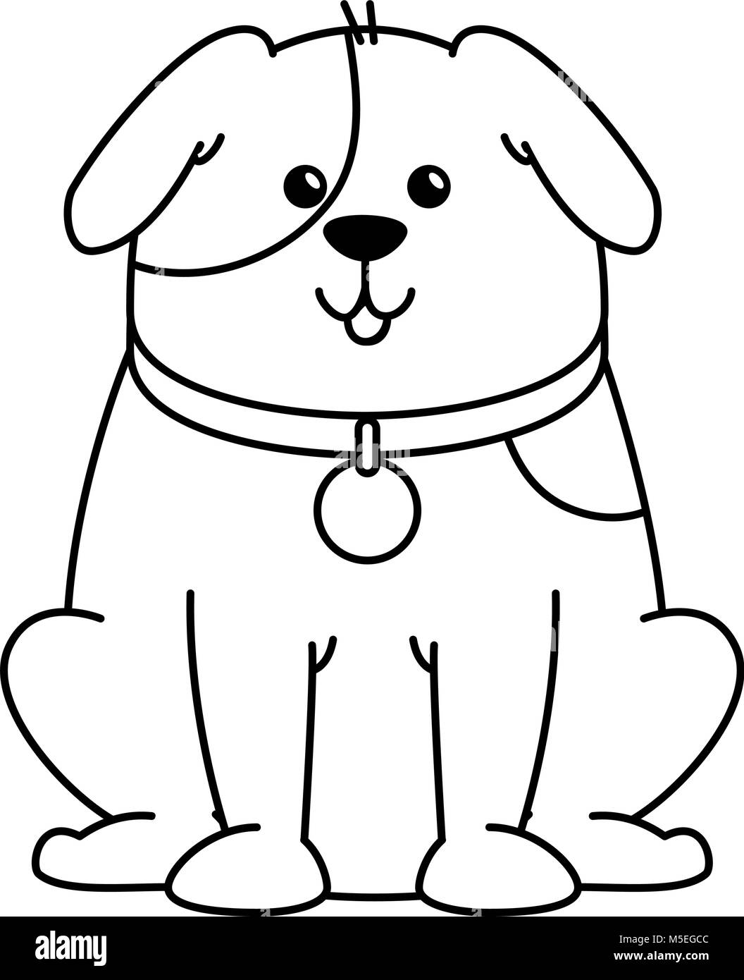 cute dog mascot character vector illustration design Stock Vector Image ...