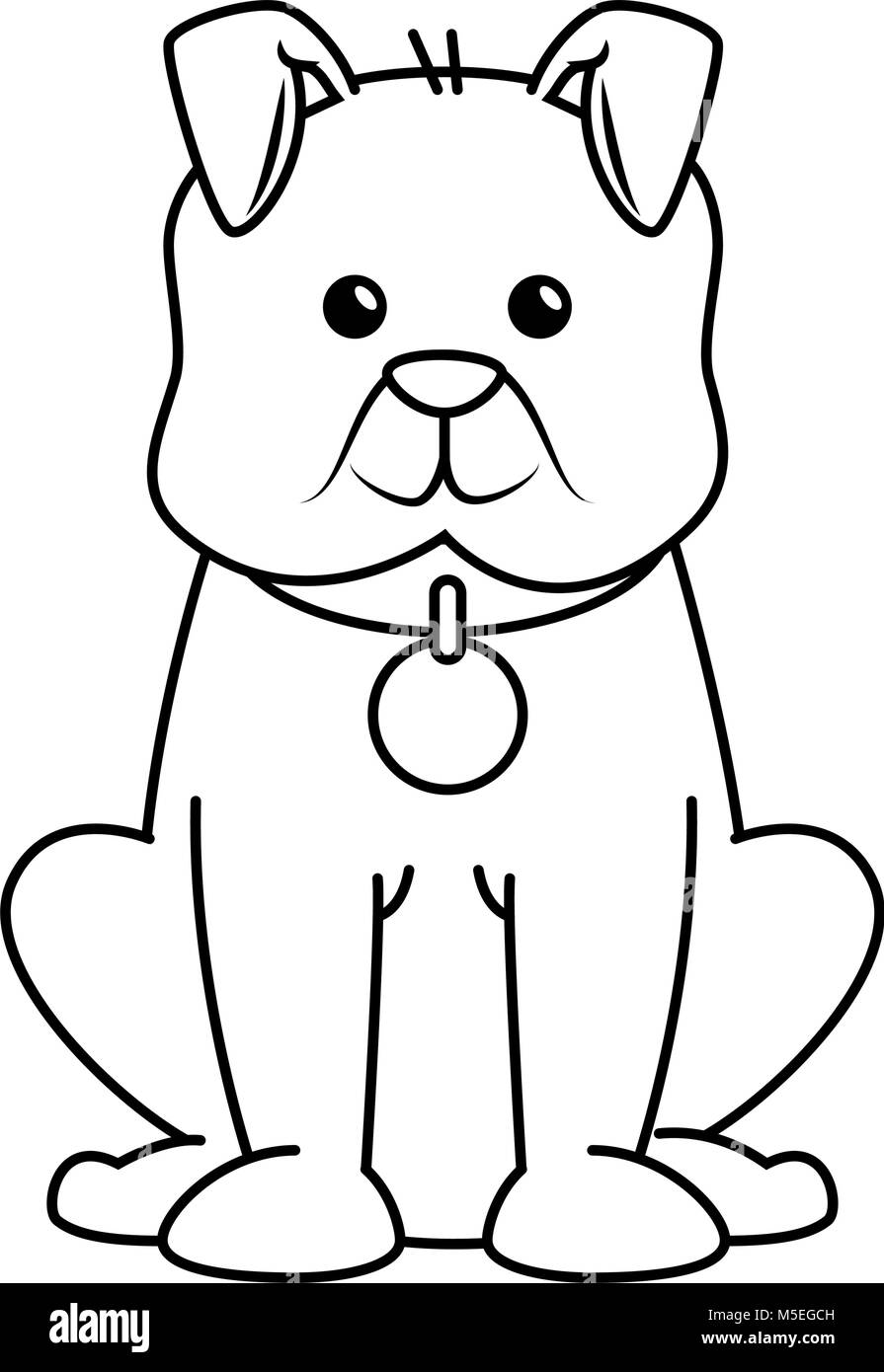 cute dog mascot character vector illustration design Stock Vector Image ...