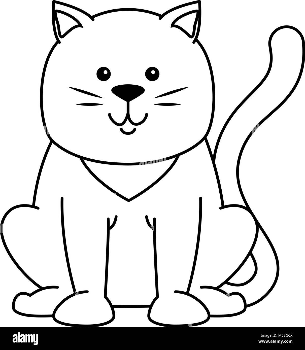 cute cat mascot character vector illustration design Stock Vector Image ...