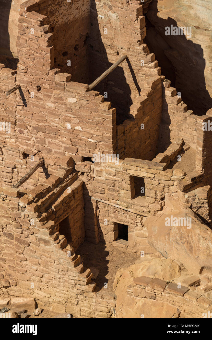 Square Tower House, Mesa Verde National Park, Colorado Stock Photo