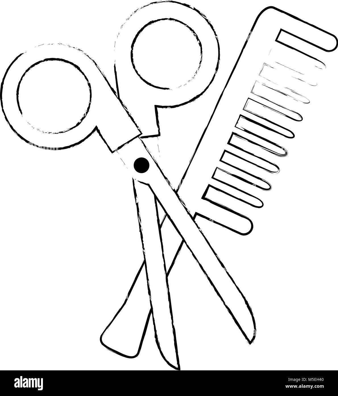 scissors tool with comb Stock Vector Image & Art - Alamy