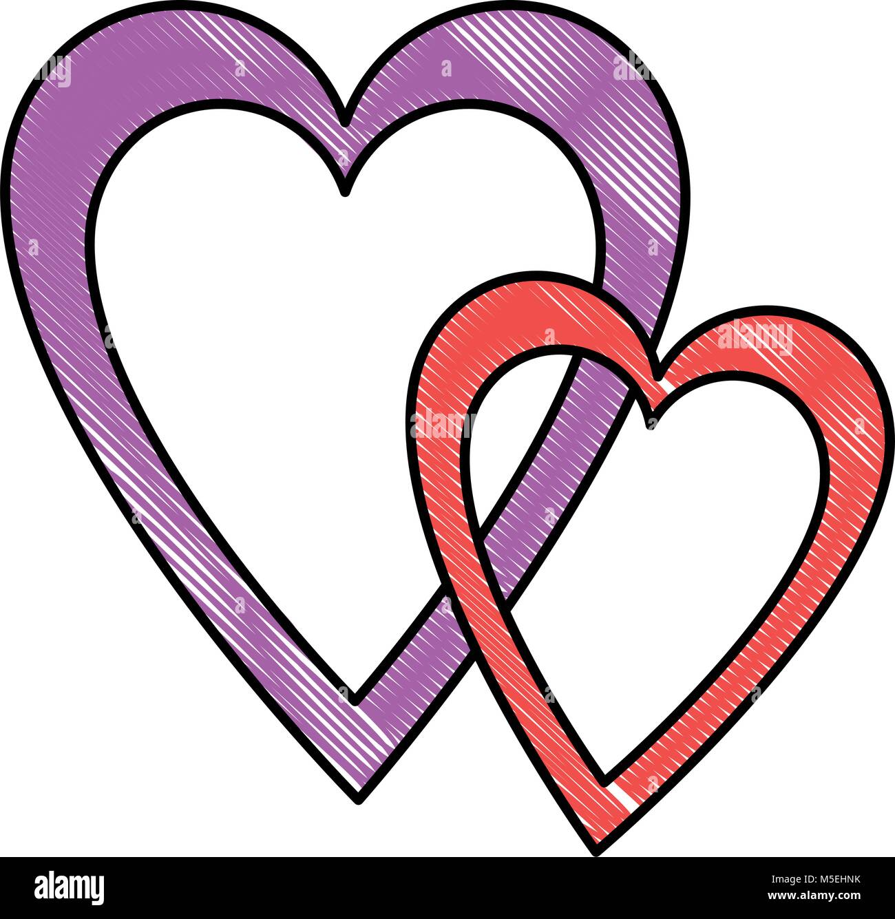 hearts love romantic icon Stock Vector Image & Art - Alamy