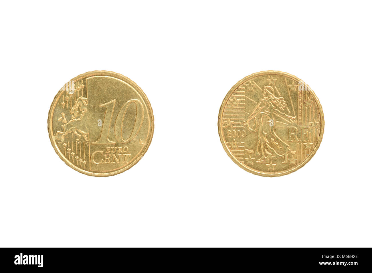 Euro coins in pictures - National sides, 10 cent