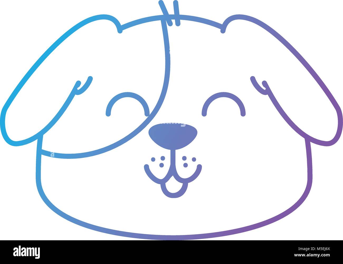 cute dog mascot head Stock Vector Image & Art - Alamy